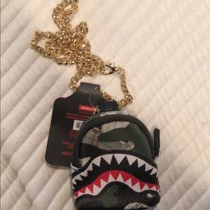 Sprayground backpack chain money shark